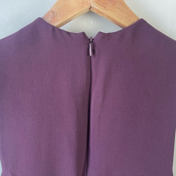 Aritzia Wilfred Burgundy Montbrun Dress fit and flare sleeveless plunge size 2 - Picture 5 of 10